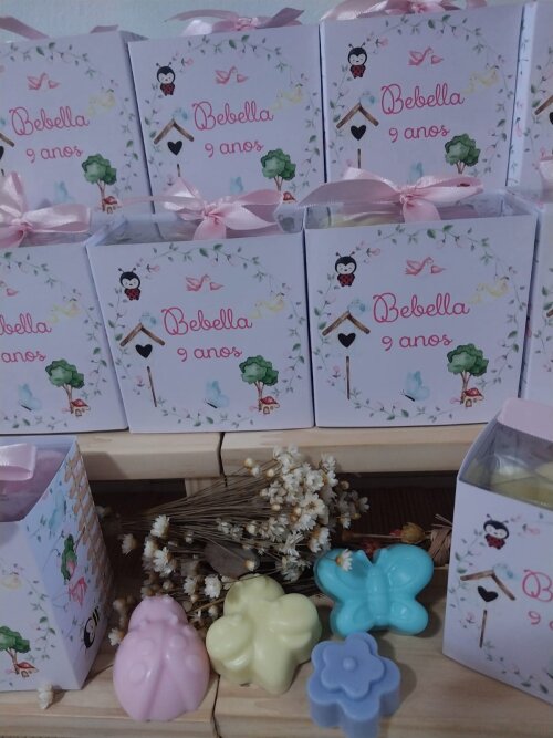 20 Lembrancinhas Jardim Sabonetes Personalizados