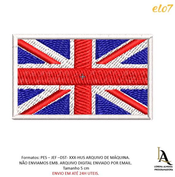 Matriz Bordado Bandeira do Inglaterra 5cm
