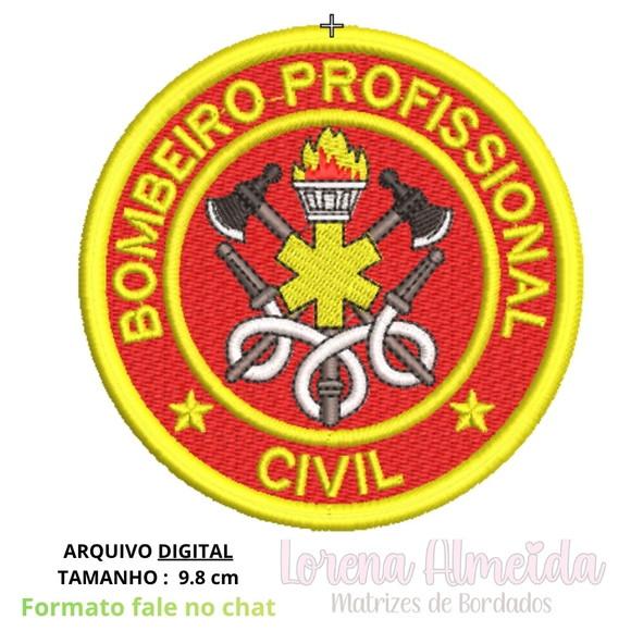 Matriz Bordado Bombeiro Civil