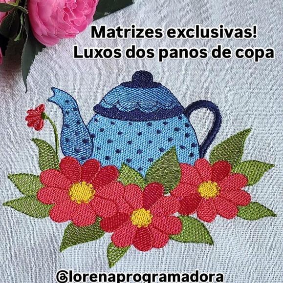Matriz Bordado Copa e Cozinha Bule