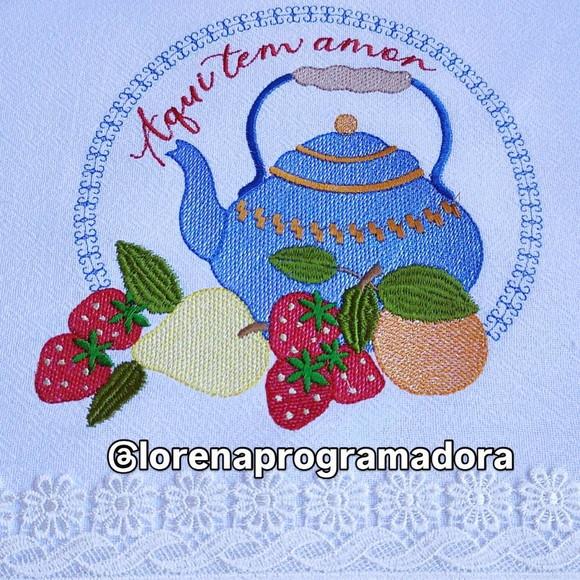 Matriz Bordado Copa e Cozinha Bule