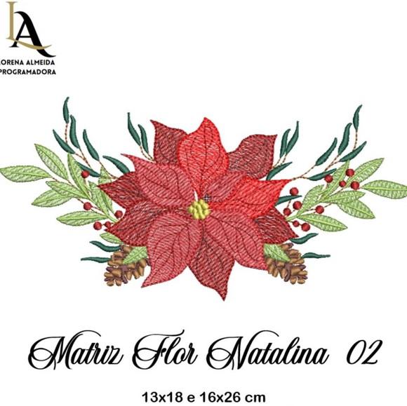 Matriz Bordado Flor Natalina