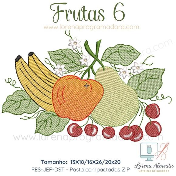 Matriz Bordado Frutas Pano de Prato