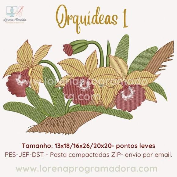 Matriz Bordado Orquídeas