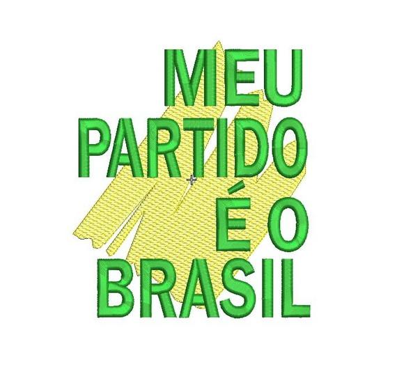 Matriz de Bordado Meu Partido É o Brasil