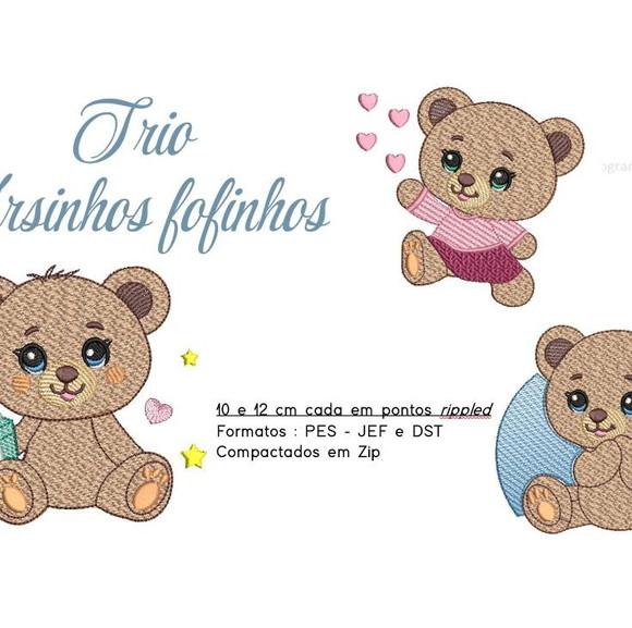 Matriz de Bordado Ursinhos