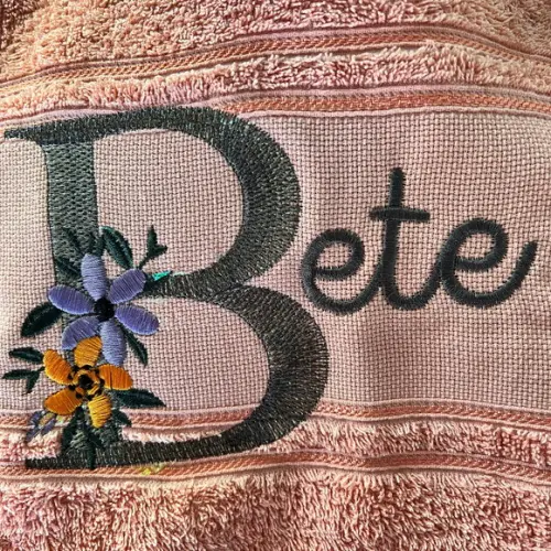 Matriz Bordado Alfabeto Floral