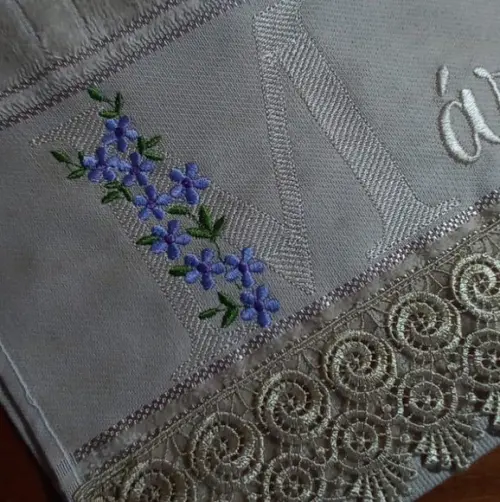 Matriz Bordado Alfabeto Floral