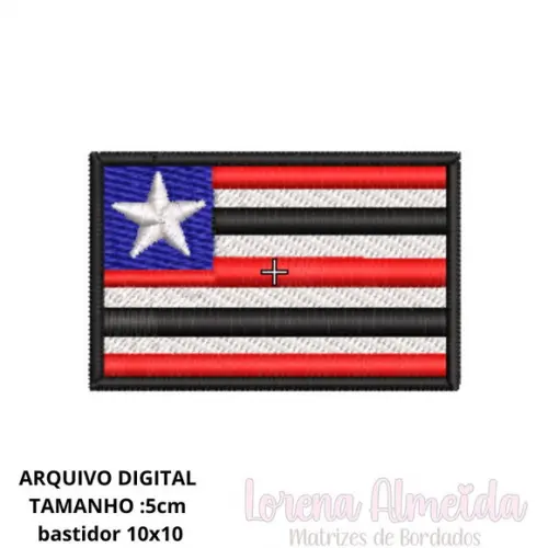 Matriz Bordado Bandeira do Maranhão 5cm