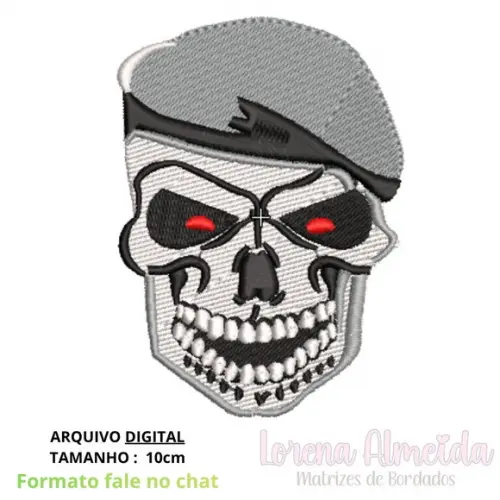 Matriz Bordado Caveira