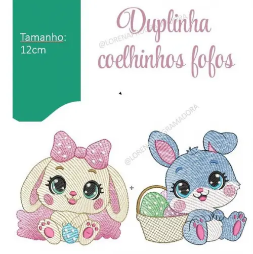 Matriz Bordado Coelhinhos Fofinhos