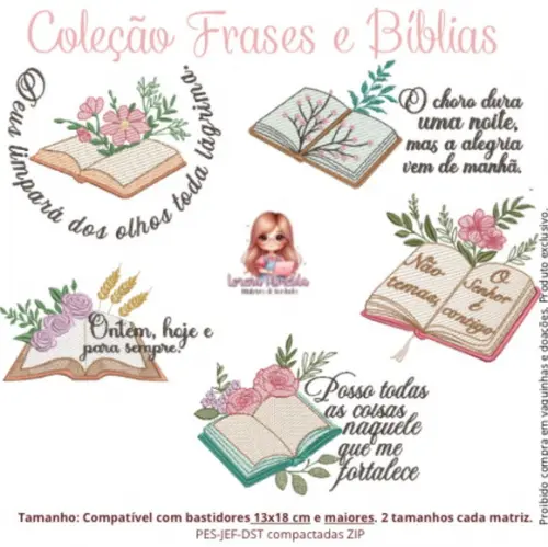 Matriz Bordado Coleção Frases e Bíblias