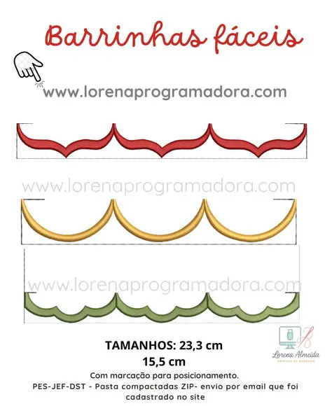 Matriz Bordado Coleção Barrinhas