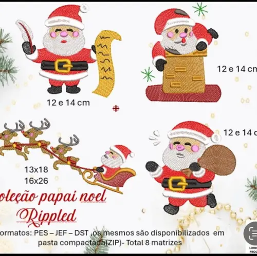 Matriz Bordado Coleção Papai Noel