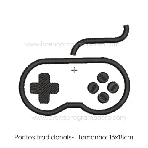 Matriz Bordado Controle Video Game