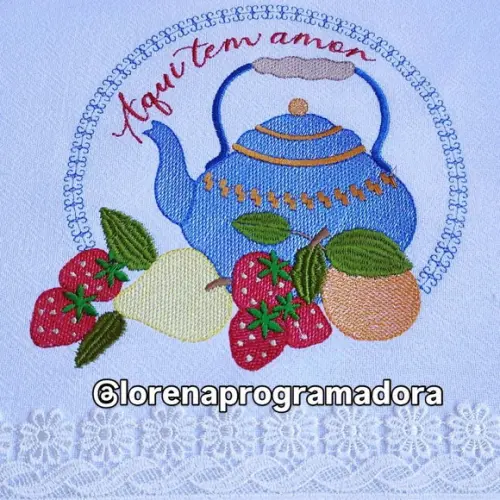 Matriz Bordado Copa e Cozinha Bule