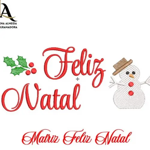 Matriz Bordado Feliz Natal