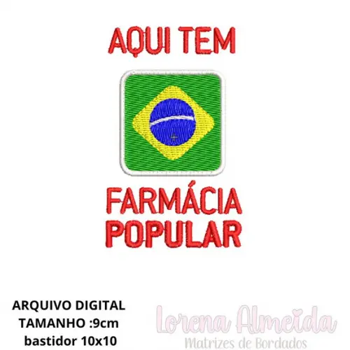 Matriz Bordado Farmacia Popular