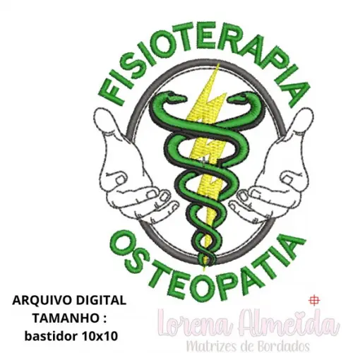 Matriz Bordado Fisioterapia Osteopatia