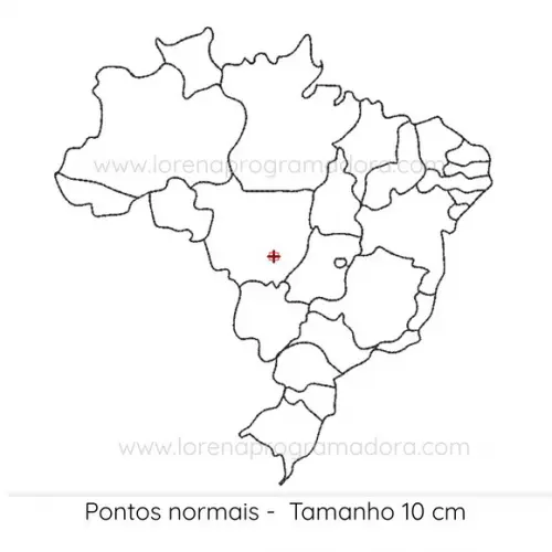 Matriz Bordado Mapa do Brasil