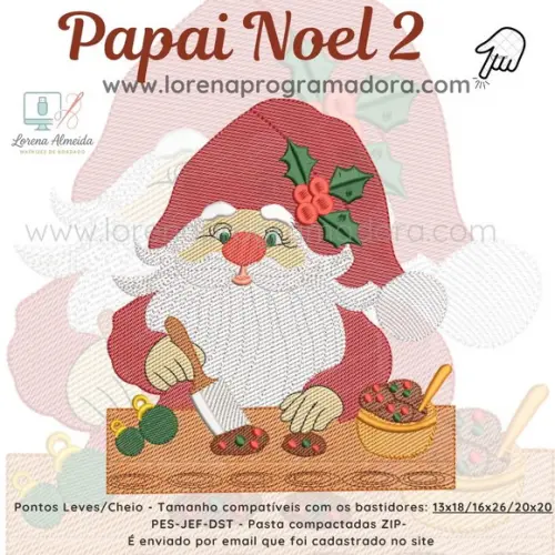 Matriz Bordado Papai Noel
