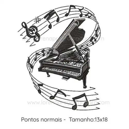 Matriz Bordado Piano 2