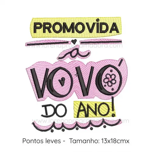 Matriz Bordado Promovida Vovo do Ano