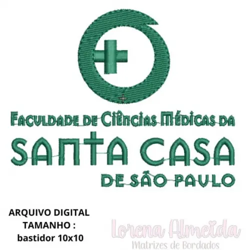 Matriz Bordado Santa Casa São Paulo
