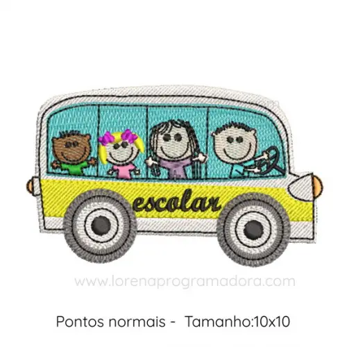Matriz Bordado Transporte Escolar