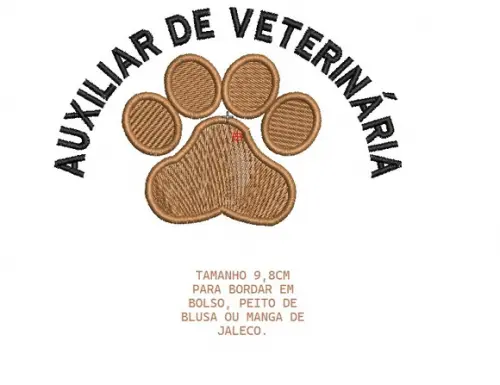 Matriz de Bordado Auxiliar de Veterinaria