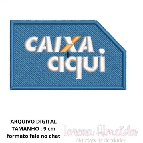 Matriz de Bordado Caixa Aqui