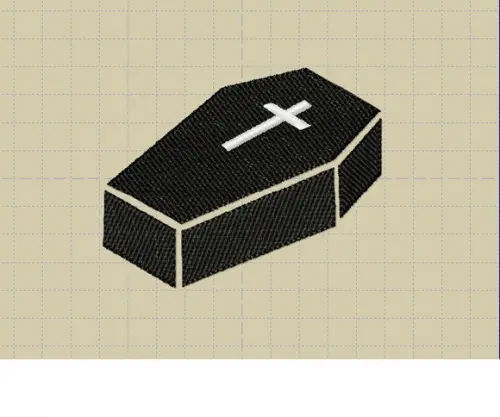 Matriz de Bordado Caixão