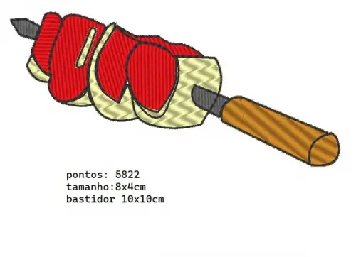 Matriz De Bordado Espeto Churrasco