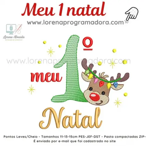 Matriz de Bordado Meu Primeiro Natal