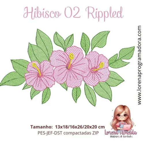 Matriz de Bordados Hibisco 02