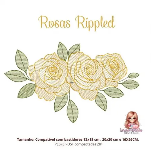 Matriz de Bordados Rosas