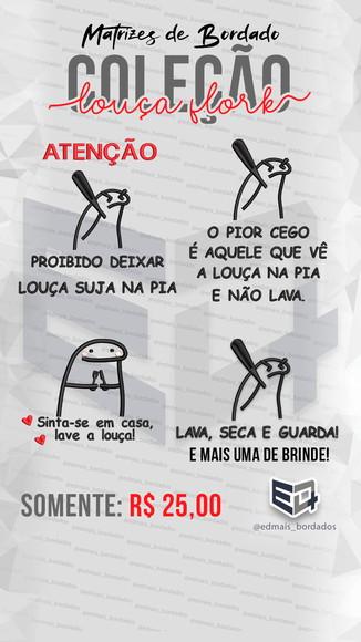 Coleção Matriz de Bordado Flork Louça