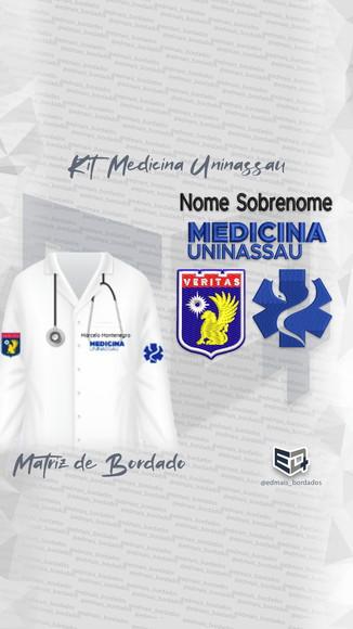 Kit Pacote Matrizes de Bordado Medicina Uninassau Jaleco