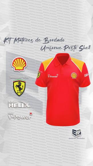 Kit Pacote Matrizes de Bordado Uniforme Posto Shell