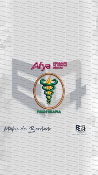 Matriz de Bordado Afya Fisioterapia Completo Padrão