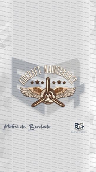 Matriz de Bordado Airtcraft Maintenance Avição Asas Voador