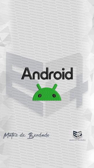 Matriz de Bordado Android Logo Robô Nova