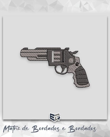 Matriz de Bordado Arma Revolver 38