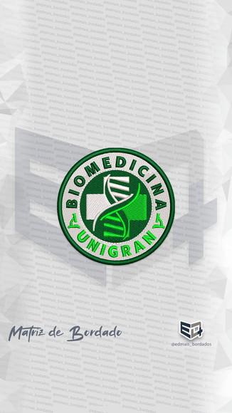 Matriz de Bordado Biomedicina Unigram Logo Padrão