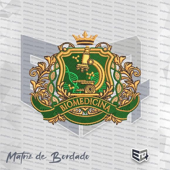 Matriz de Bordado Brasão Biomedicina 9 Luxo