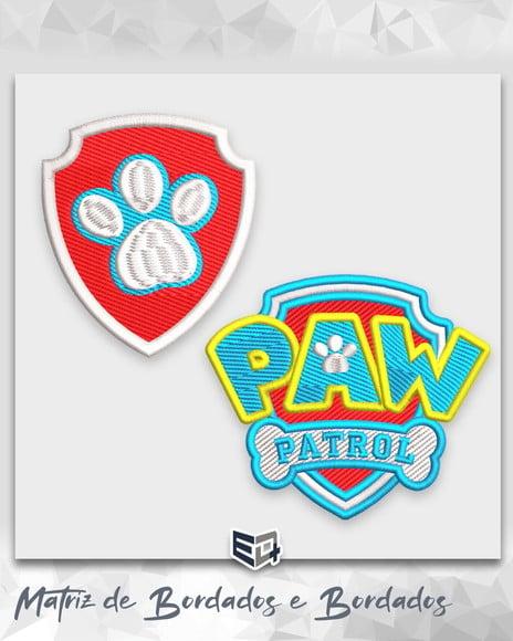 Matriz de Bordado Brasão Escudo Patrulha Canina com 2 Tipos