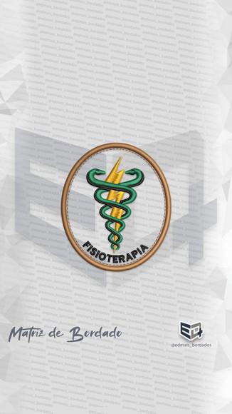 Matriz de Bordado Brasão Fisioterapia Logo