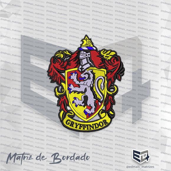 Matriz de Bordado Brasão Escola Gryffindor Harry Potter