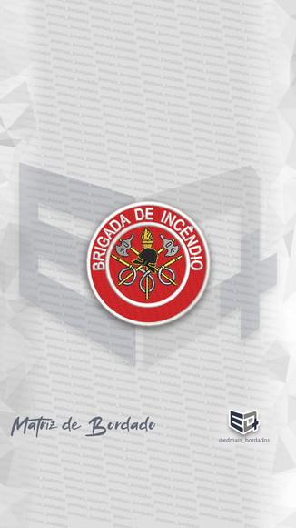 Matriz de Bordado Brigada de Incêndio Patch Logo Simbolo 1