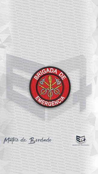 Matriz de Bordado Brigada de Emergência Incêndio Patch Logo